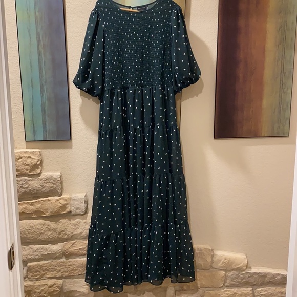 ASOS Design Shirred Tiered Polkadot Maxi Dress - Picture 5 of 8